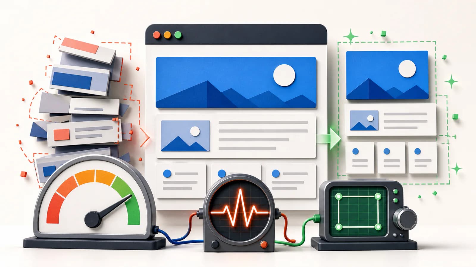 Performance instruments stabilizing and speeding up a webpage