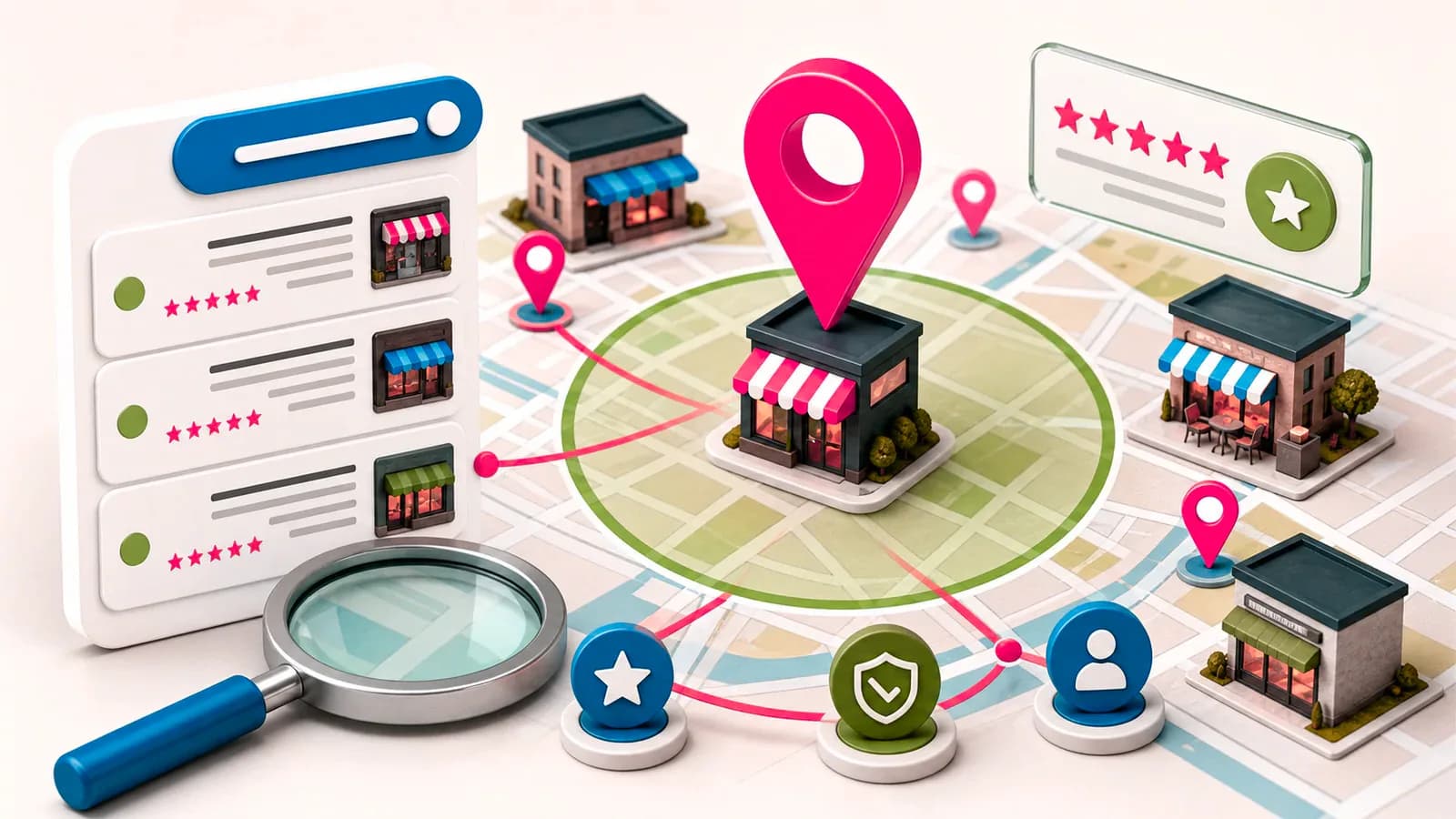 A small business storefront rising in local search results