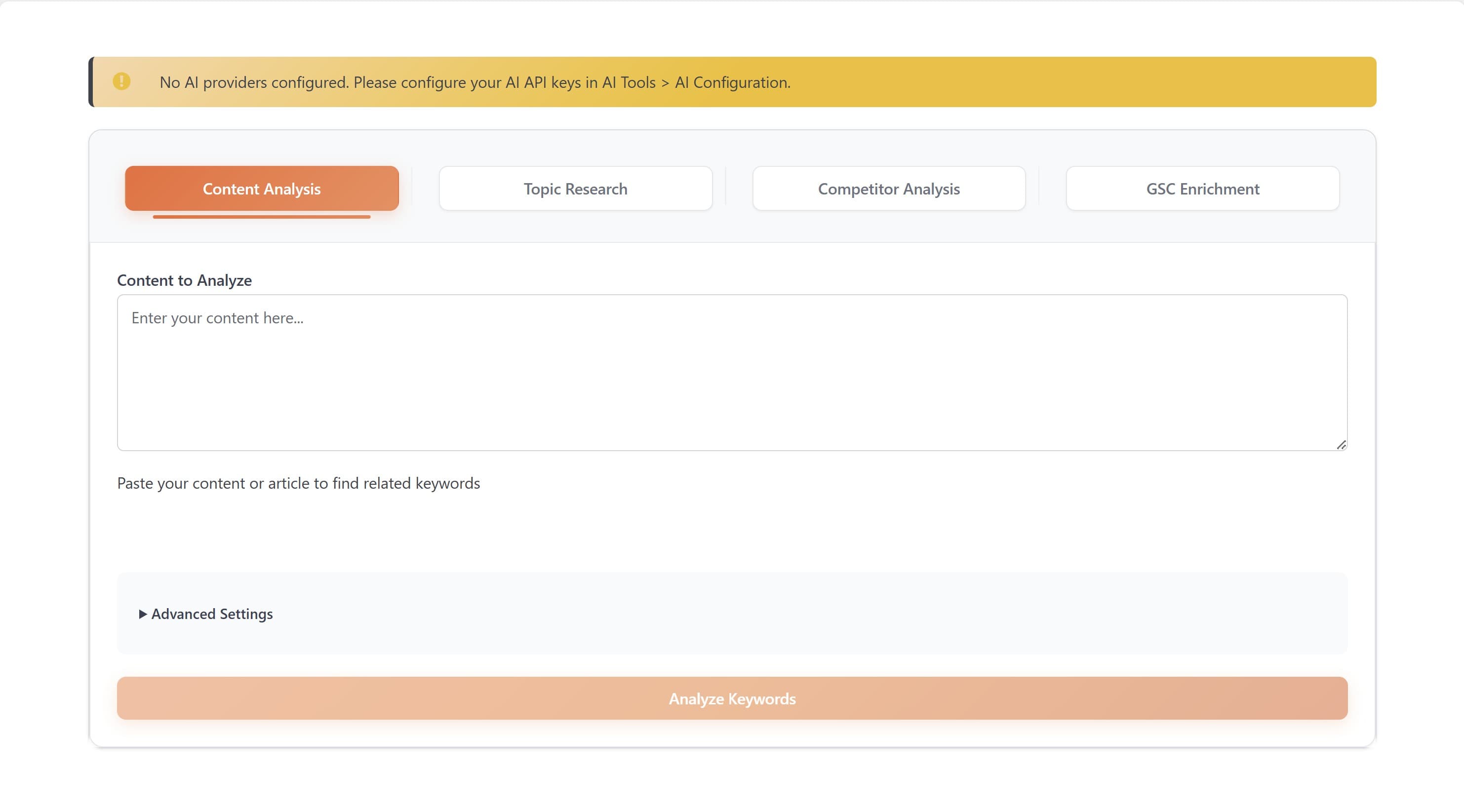 ProRank Keyword Research Interface